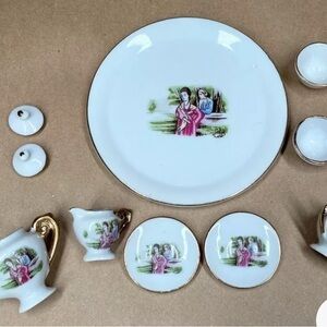 Delixe 1O piece porcelain limoge style TEA SET